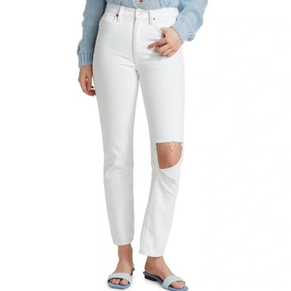 RE/DONE 70s Distressed Straight-Leg Jeans